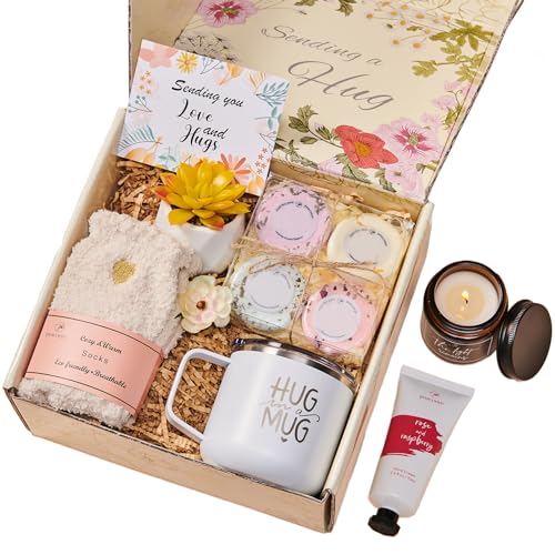 Care Package for Women Spa Gifts Baskets Self Care for Best Friends Mom Grandma Wife Feel Better Gifts Thinking of You Encouragement Stress Relief Get Well Soon Gifts for Woman Holiday Gift