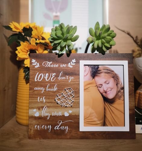 4x6 Solid Wood Memorial Picture Frames, In Memory of Loved One Gifts Photo Frame, Sympathy Gifts for Loss of Loved One, Wood Remembrance Picture Frame for 4x6 Photo