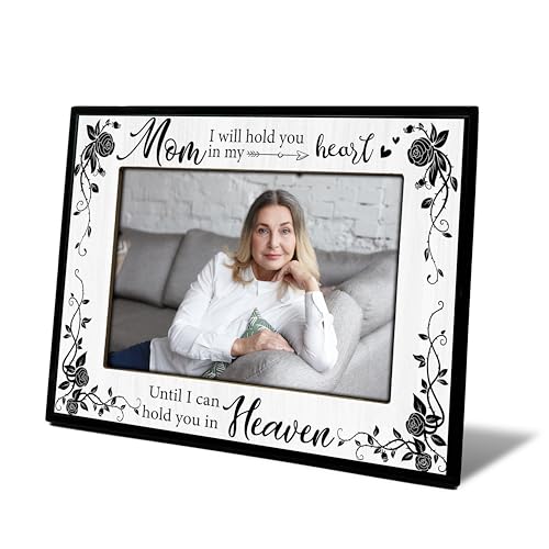Memorial Picture Frame, Sympathy Gifts for Loss of Mother, Remembrance Gift for Mom Passing Away In Loving Memorial Frame for Tabletop Display Photo Insert - L05 - style: loss of mom 2