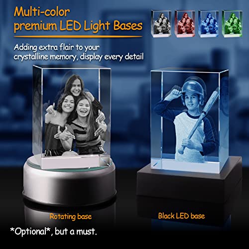 3D Crystal Photo, Personalized Gift, Customized Gifts for Wife, Women, Him, Her, Dad and Mom. Custom Picture Gifts for Mother's Day, Father’s Day, Birthday, Wedding & Anniversary.( (Large, Portrait) - size: Large Portrait