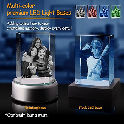 3D Crystal Photo, Personalized Gift, Customized Gifts for Wife, Women, Him, Her, Dad and Mom. Custom Picture Gifts for Mother's Day, Father’s Day, Birthday, Wedding & Anniversary.( (Large, Portrait) - size: Large Portrait
