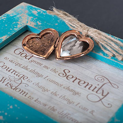 Cottage Garden Cherished Moments Teal Distressed Jewelry Music Box Plays Wind Beneath My Wings