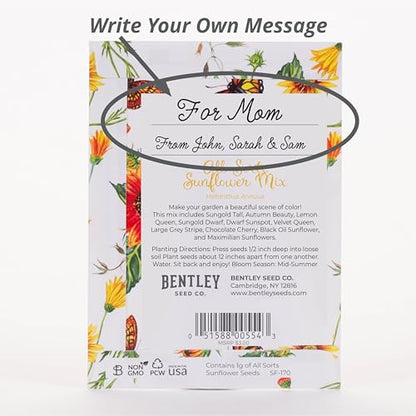 25 Sunflowers for Mom - Happy Mothers Day - Sunflower Seed Packets - style: Sunflowers for Mom