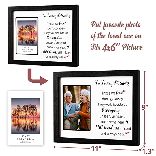 Memorial Gifts LED Shadow Box 4x6 Picture Frame Sympathy Condolences Grief | Bereavement Gifts Ideas for Loss of Mother Mom Father Dad in Memory of Loved One Rememberance Funeral - size: In Loving Memory