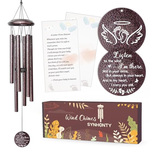 Miscarriage Gifts for Mothers, 25'' Loss of baby Sympathy Wind Chimes,infant loss memorial gifts,Bereavement,Condolence,Remembrance Gift,Miscarriage Keepsake for Mom,Windchimes in Memory of angel baby