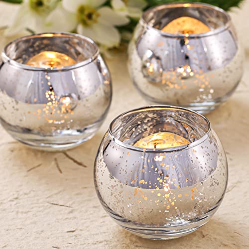 Volens 24PCS Silver Votive Candle Holders for Table Centerpieces - color: Silver, size: 24 PACK