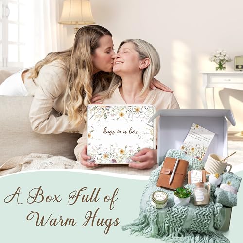 Gifts for Women Get Well Soon Self Care Package Box Sending Hug Baskets | Thinking of You Gift for Women Her New Mom Best Friend Birthday (Sage Green) - color: Light Green