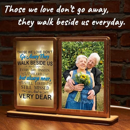 Memorial Gifts Led Picture Frame Sympathy Gifts for Loss of Loved One, 4x6 Memorial Picture Frame for Mother Mom Father Dad remembrance gifts