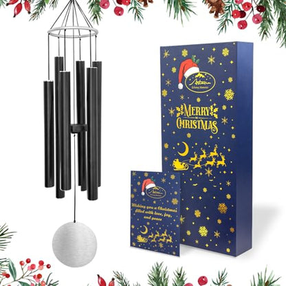 ASTARIN 36in Memorial Wind Chimes, Christmas Wind Chimes for Outdoors - size: 36”-Black-Christmas Gift Box