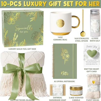 Birthday Self Care Gifts for Women Get Well Soon Gift Baskets Care Package - color: Beige