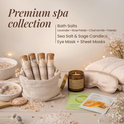 Opulent Self Care Spa Gift Box for Women - Thoughtful Get Well Gift - color: Mocha Mousse