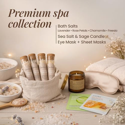Opulent Self Care Spa Gift Box for Women - Thoughtful Get Well Gift - color: Mocha Mousse