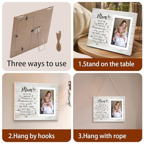 Memorial Photo Frame for Loss of Mother, Sympathy Gift for Mom, Bereavement Gift, Fits 4x6 In Photo