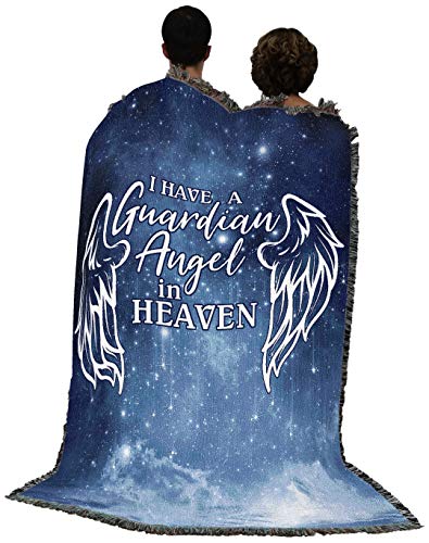 Pure Country Weavers I Have A Guardian Angel in Heaven Blanket - Sympathy Bereavement Gift Tapestry Throw Woven from Cotton - Made in the USA (72x54) - color: Guardian Angel, size: 72" x 54"