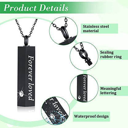 Jexine 10 Pcs Urn Necklace Cremation Jewelry for Men - color: Green
