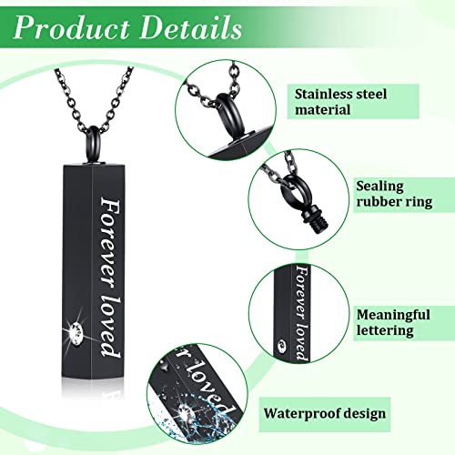 Jexine 10 Pcs Urn Necklace Cremation Jewelry for Men - color: Green