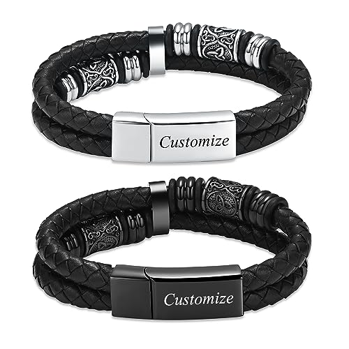 Hearbeingt Memorial Urn Bracelet for Ashes Leather Cremation Jewelry - color: Customize