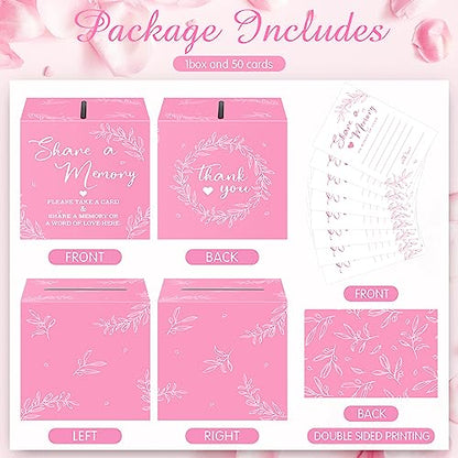 Pajean 50 Share a Memory Cards and Box, Pink, Trendy - color: Pink, style: Trendy