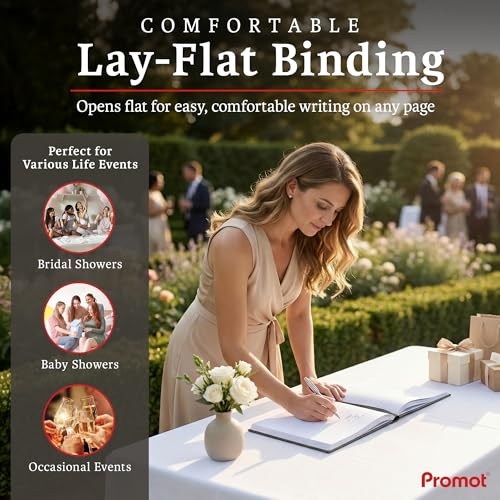 Personalized Hardcover Wedding Guestbook (Gray) | Elegant Wedding Keepsake Design, Premium Hardcover Construction, Smooth Lined Writing Pages, Perfect for Cherished Messages - color: Gray