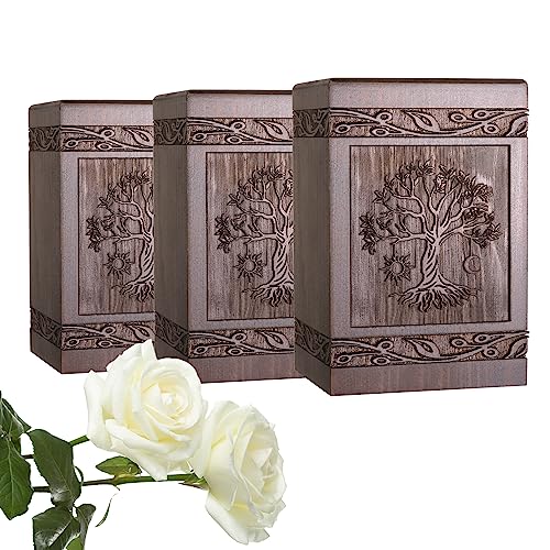 DGDCDV Small Keepsake Urn for Ashes Set of 3 Mini Urn 20 Cubic Inches - size: Small - Set 3 Keepsake Urn
