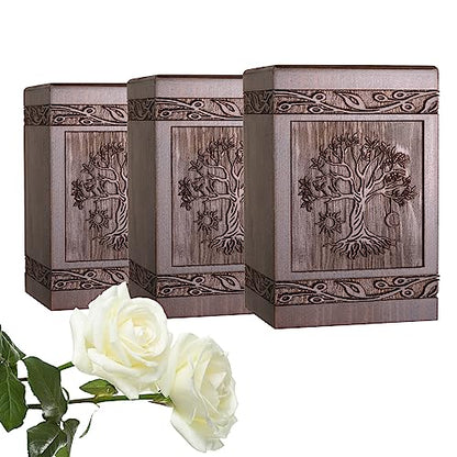 DGDCDV Small Keepsake Urn for Ashes Set of 3 Mini Urn 20 Cubic Inches - size: Small - Set 3 Keepsake Urn