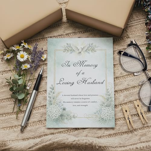 Loss of Husband Sympathy Card with Printed Verse Bereavement Wishes