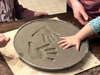 Large DIY Stepping Stone Kit, Handprint Stepping Stone, Mother's Day Gift, Footprint Stepping Stone (10 Inch) - size: 10 Inch No Stamp