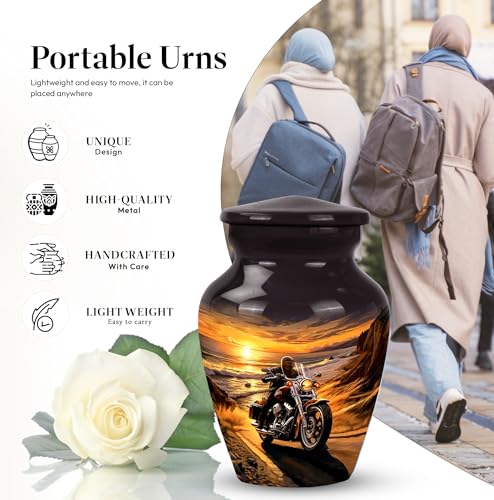 Motorcycle Mini Urn, 3 Inch Small Urn for Ashes, Cremation Urns for Adults - size: CLS-3 Inch, 1 Pc