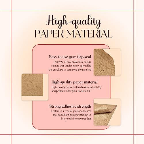 1500PACK Small Thank You Cards with Brown Kraft Envelopes For Business, Weddings, Bridal Shower, Baby Shower, Graduation, Funeral 4X6 inch With Sticker - color: Brown, size: A4(4.25 X 6.25) 1500 PCS With ThankYou Card