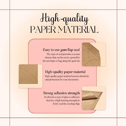 1500PACK Small Thank You Cards with Brown Kraft Envelopes For Business, Weddings, Bridal Shower, Baby Shower, Graduation, Funeral 4X6 inch With Sticker - color: Brown, size: A4(4.25 X 6.25) 1500 PCS With ThankYou Card