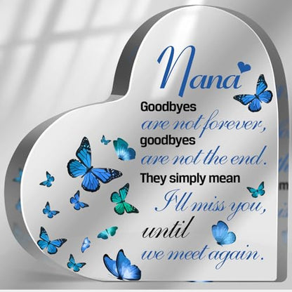 Sympathy Memorial Gifts for Loss of Grandma, Loss of Nana Sympathy Gifts, Bereavement Condolences Grief Gifts, Funeral Memorial Decor Sign, Remembrance Plaque for Loss Grandma - style: Nana