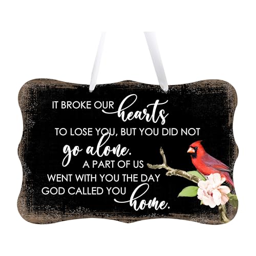 LifeSong Milestones Memorial Wall Hanging Signs Bereavement Keepsake Condolence Funeral Gift For Loss of Loved One 8x12 (It Broke Our Hearts To Lose (Black)) - color: It Broke Our Hearts To Lose (Black)
