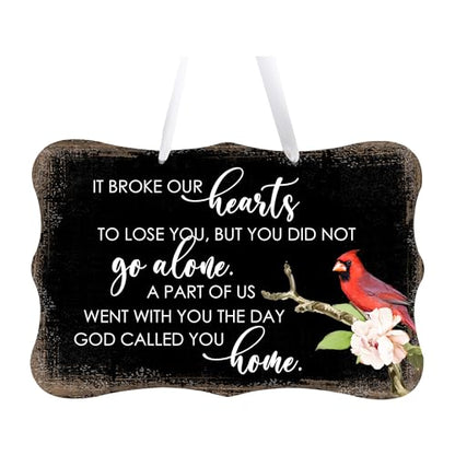 LifeSong Milestones Memorial Wall Hanging Signs Bereavement Keepsake Condolence Funeral Gift For Loss of Loved One 8x12 (It Broke Our Hearts To Lose (Black)) - color: It Broke Our Hearts To Lose (Black)