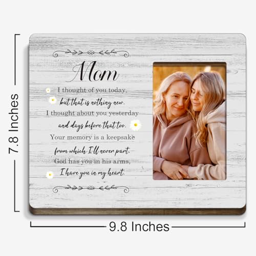 Memorial Picture Frame for Loss of Mom,Memory Gifts Sympathy Gifts Condolences Gift for Loss of Mother,I Thought of You Today Mom Wood Picture Frame - style: Mom-2