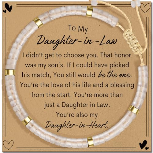 AGOT Daughter in Law Bracelets Gifts: Dear Daughter in Law Birthday Gifts from Mother in Law - color: CRYSTAL-DTIL