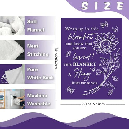 Get Well Gifts for Women Men Flannel Throw Blanket, Thinking of You - size: 60 X 80