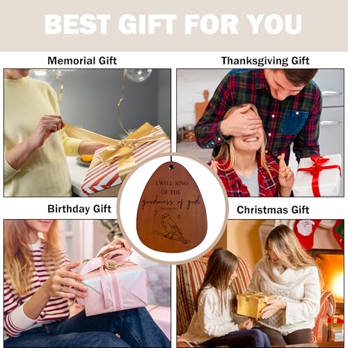 Religious Gifts for Women Wind Chimes, Faith Based Bird Wind Chimes for Outside, Christian Blble Verse Gift for Women Faith Men, Goodness of God Chime 26" Inches