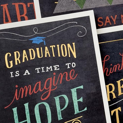 Hallmark Graduation Cards Assortment, Inspirational Quotes (16 Cards with Envelopes) - color: Black
