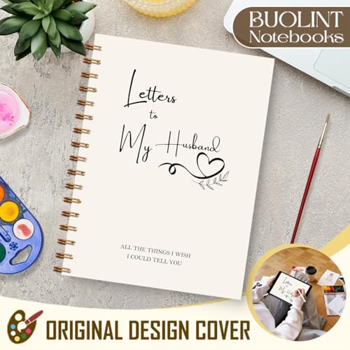 Letters to Heaven Notebook Journal 5.5x8.3, Grief Journal for Women, Memorial Sympathy Gifts for Loss of Loved One, Remembrance Bereavement Gifts Spiral Hardcover Notebook(Husband) - color: Husband