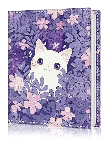 Photo Album 4x6, 56 Pockets Small Picture Book Kawaii White Cat | Mini Cute, Postcard Vacation Travel Wedding Graduation, PU Leather Family Grandma Child Mom Gift, Personalized Large Capacity - color: Kawaii White Cat