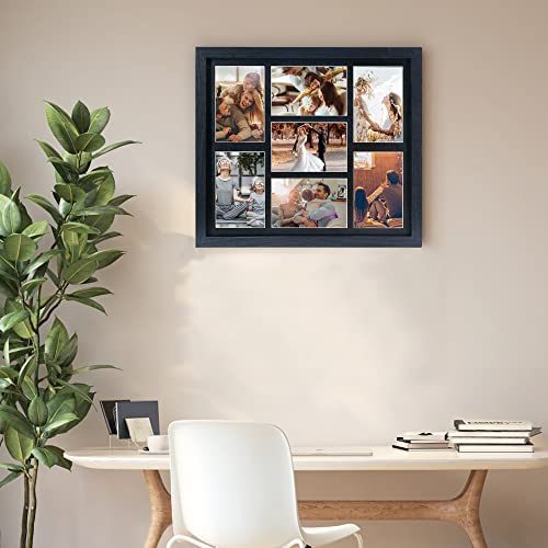 GMFrames Graduation Picture Frame Collage with 7 Openings Multi 4X6 Photo Frame with Wall Hanging for Keepsake Gifts Black - color: Black 4*6(7) Frame with Black Mat