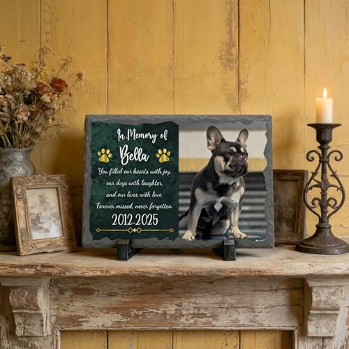 Custom Dogs Memorial Stone Headstone with Photo Name - color: Memorial 5