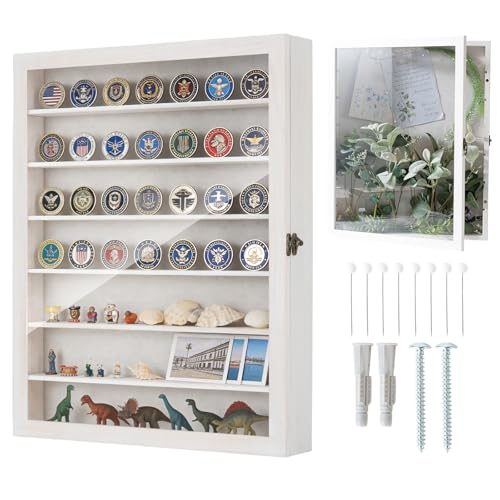 Muzilife 16x20 Shadow Box Wood Picture Frame with Shelves, 2.83 Deep, White - color: White, size: 16"x20" with Shlef
