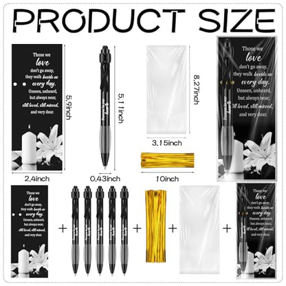 Sayglossy 60 Set Memorial Funeral Favor for Guest Thank You Set,Black - color: Black