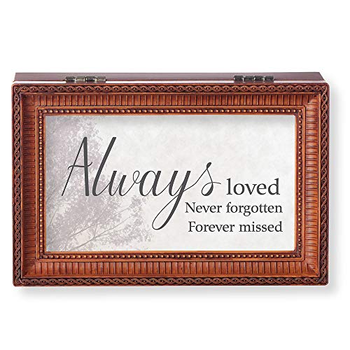 Roman Music Boxes - Always Loved Never Forgotten Woodgrain Finish Music Box - Plays Nocturne