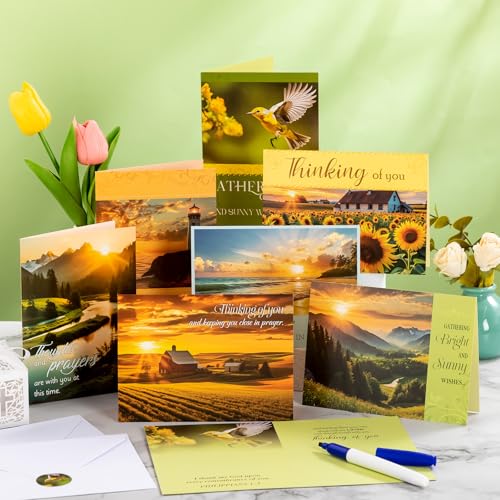 Motiskyy 72 Pack Religious Thinking of You Cards with Envelopes, Natural - style: Natural