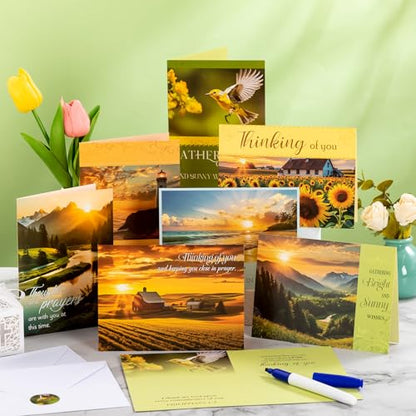 Motiskyy 72 Pack Religious Thinking of You Cards with Envelopes, Natural - style: Natural