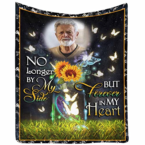 Custom Loving Memory Blanket, no Longer be My Side but Forever in My Heart Couch Blanket - color: Multi 27, size: 30 x 40 Inches