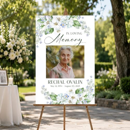Funeral & Memorial Welcome Signs - Celebration of Life Poster, Custom Design - color: #Version 21