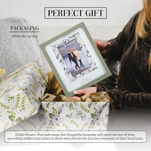 Pavilion Gift Company - Love Lasts Forever - 4" x 6" Vertical Picture Photo Portrait Frame Bereavement In Memory Memorial Loss Of Loved One Calling Hours Funeral Gift Wedding Anniversary Wife Present